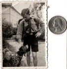 WW2 WWII German Army Heer Wehrmacht Military Picture Photo Young Student w/ Dog