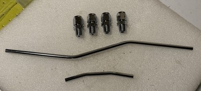 H・T Harley 62783-66A 62785-66A Chrome Rocker Box Oil Line Kit