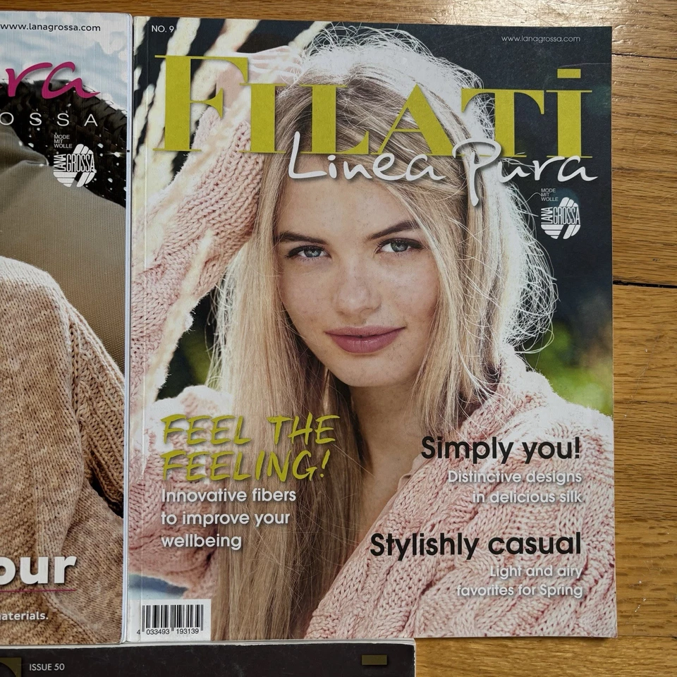 Lot Of 5 Knitting Magazines Lana Grossa- Filati -Linea Pura- Filati Home - Image 4 of 4