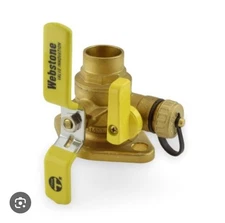 Webstone 1" Brass Sweat Isolator w/Hi-Flow Hose Drain & Rotating Flange