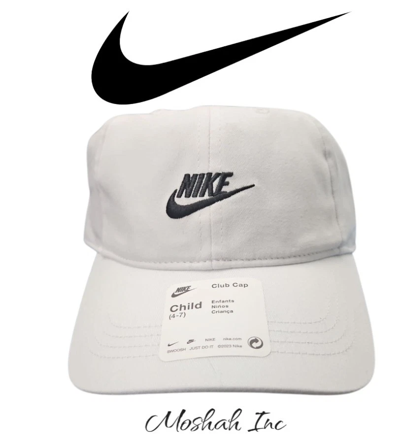 Nike Child (4-7 Years) White Club Cap Adjustable Hat