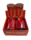 Vintage Coca Cola Coke Tin Metal Can Salt & Pepper Shakers w / Box