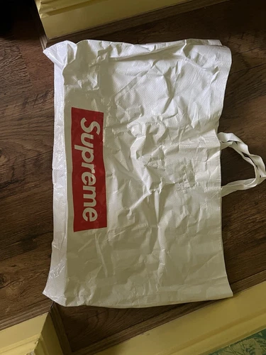 Authentique sac extra large en polypropylène logo boîte suprême