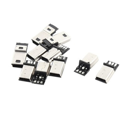 uxcell 10 PCS Mini USB 5 Pin B Connector Port Solder