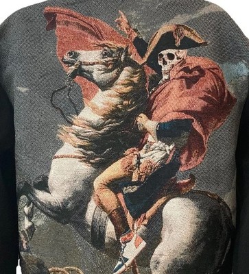 Rebel Vengeance Jacket Men S Black Napoleon Tapestry Graphic Grunge Skater NEW