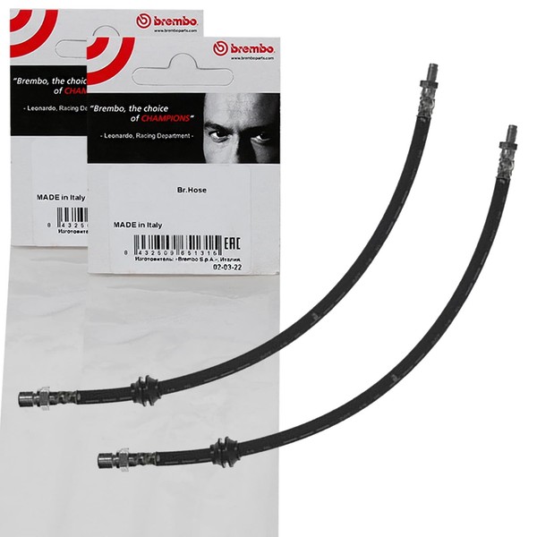 2X Brembo BremsschlÄUche Vorne Beidseitig Passend FÜR Porsche 924 944-image