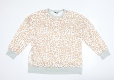 Womens UK Size XL SheIn White Pullover Sweatshirt