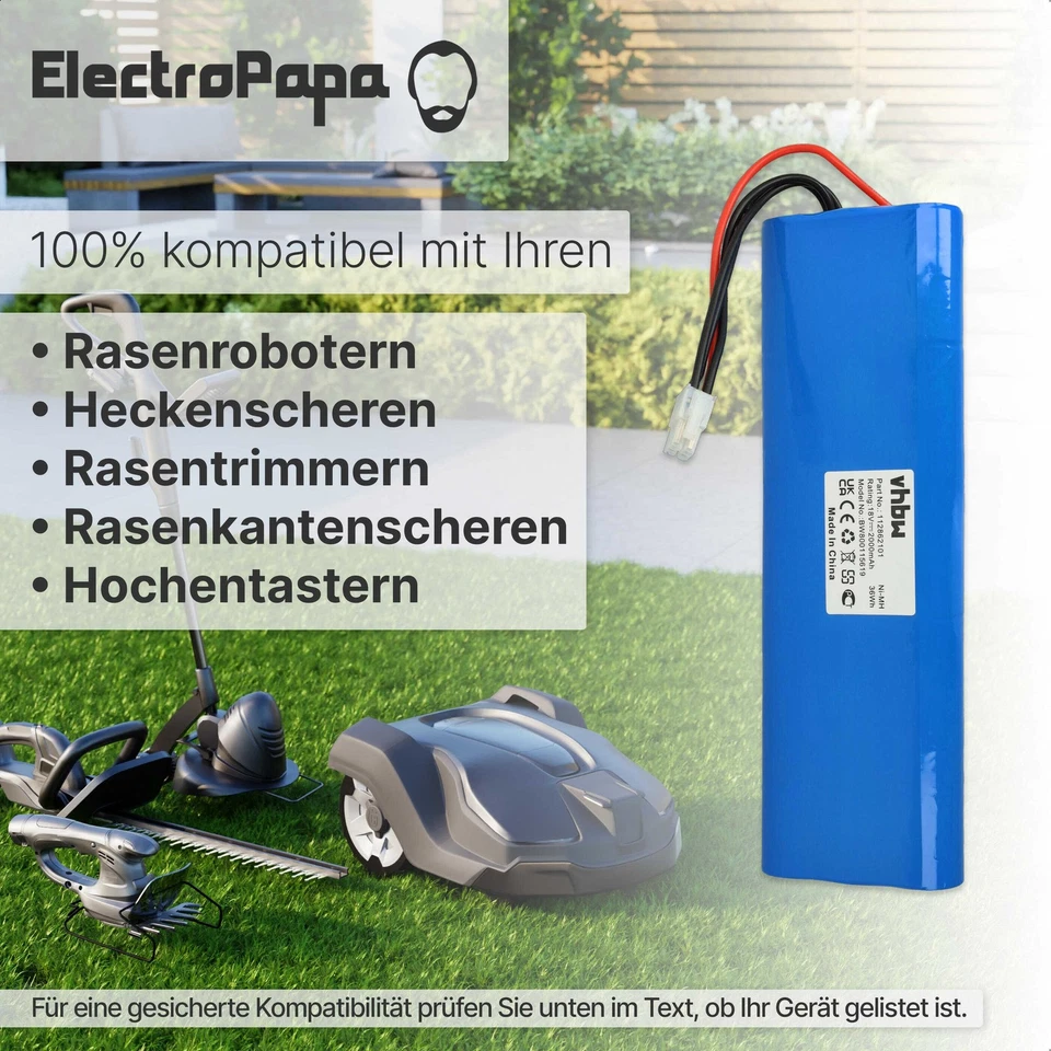 Akku für Husqvarna Automower 220AC 230ACX 210C 260ACX 210AC 2000mAh 18V - Bild 2 von 4