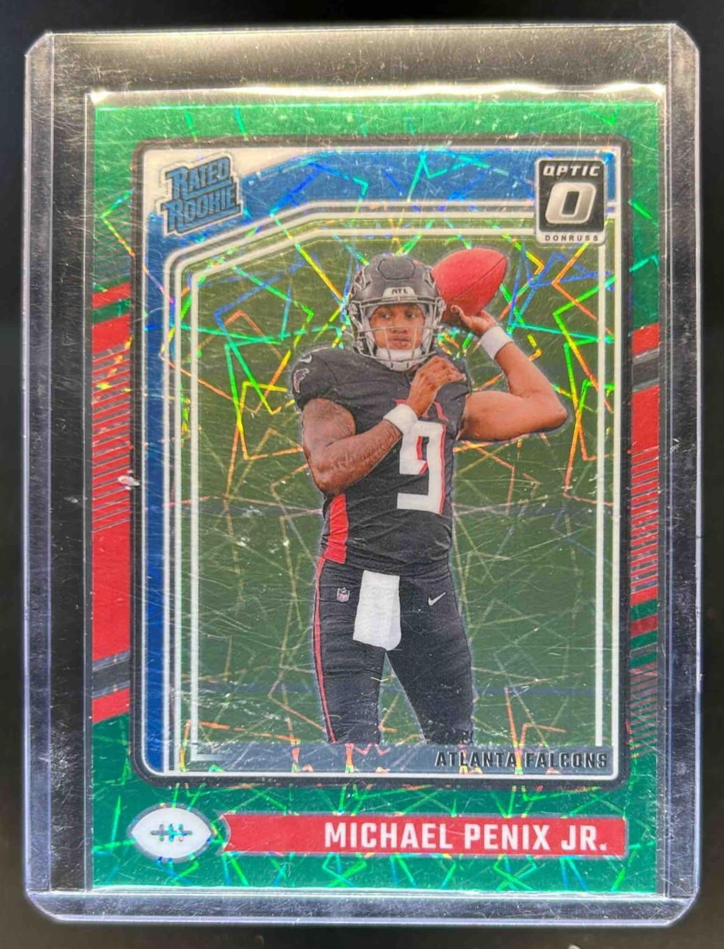 2024 Donruss Optic Michael Penix Jr. Green Velocity Rated Rookie #279 Falcons