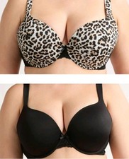 Joyspun 2-PACK Lace Wing Microfiber  Lace T-Shirt Underwire Bra Size 44DD 