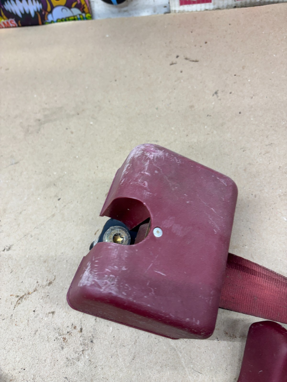 1993 1994 1995 Dodge Ramcharger Van Red Seat Belt Retractor For Parts Fix Rough