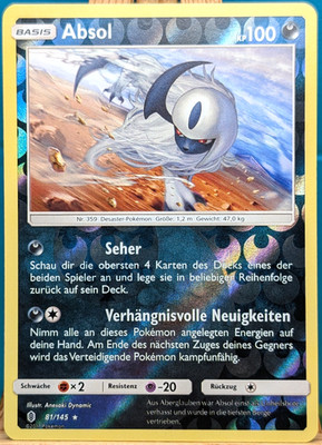 POKEMON - Stunde der Wächter - Absol - 81/145 - REVERSE HOLO - deutsch