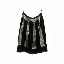 Zimmermann Black Silk Sequin Vintage Skirt Designer Size 2. AU 12.