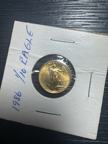 1986 American Eagle $5 Coin 1/10 oz Fine Gold