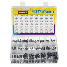 Electrolytic Capacitor Assortment Kit, 0.1Uf to 1000Uf, 10V - 50V, 24 Values