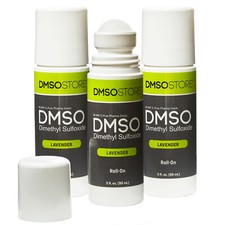 DMSO Roll-on Lavender Scented: 3oz. 99.995 Pure 3 pack 