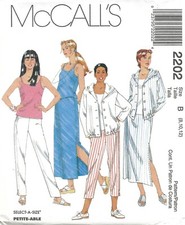McCall's 2202 Blouson Top, Tank Top, Pants Skirt Sz 8-12 UNCUT Pattern VTG 90s