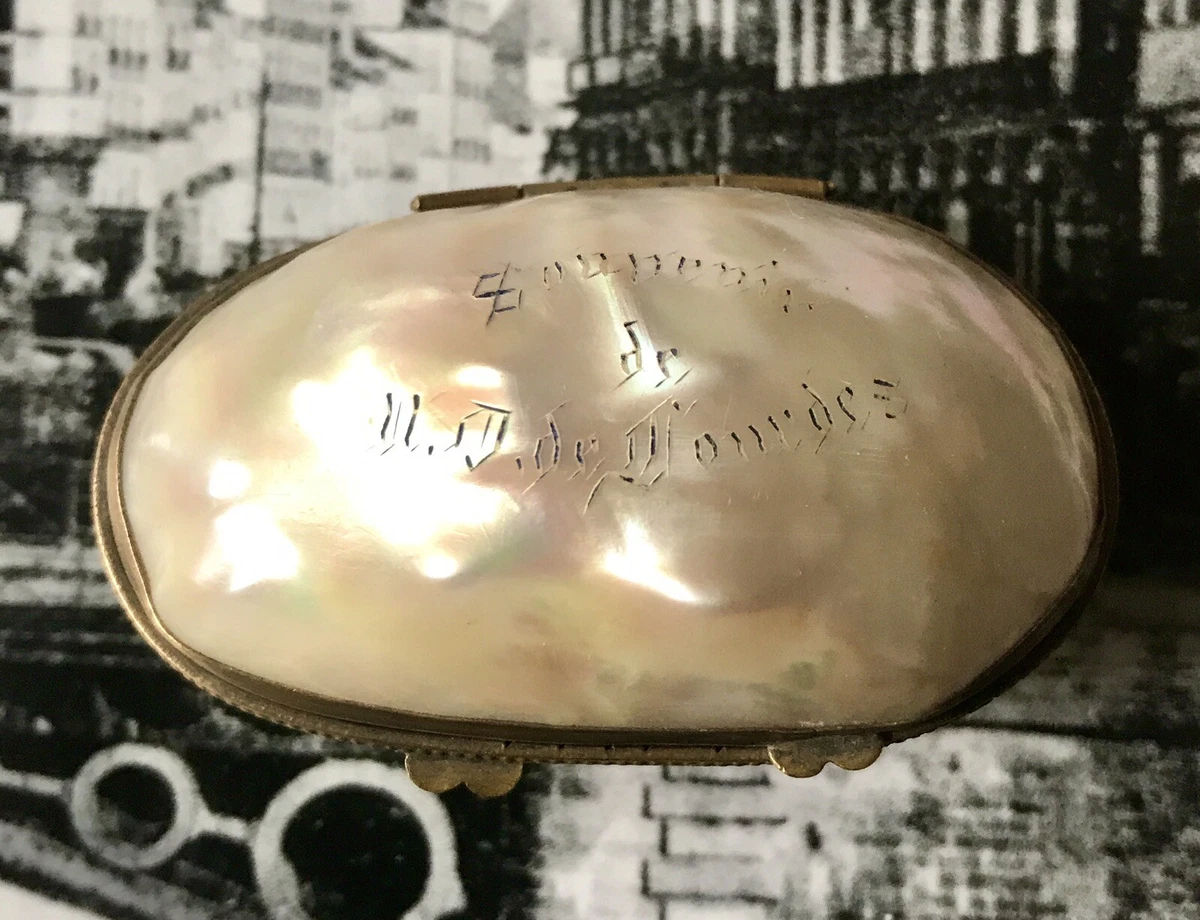 Egg IN Rosary Mother of Pearl Souvenir of Lourdes eBay