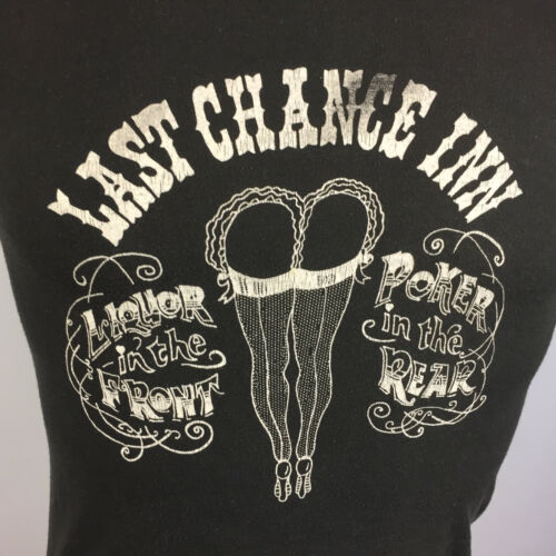 Vintage 70s 80s Last Chance Inn Bar Saloon Biker Motorcycle T Shirt  Distressed