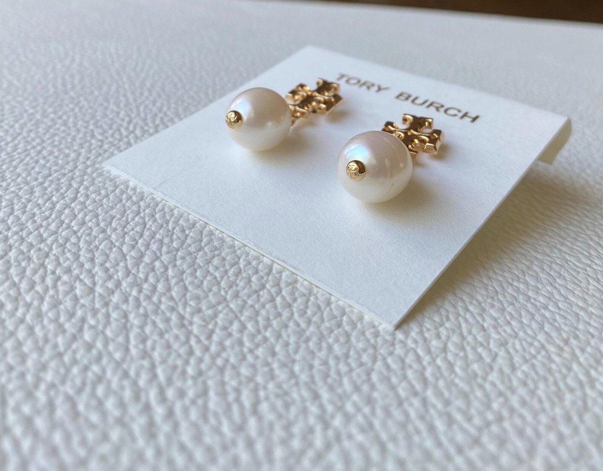 Tory Burch KIRA Pearl Drop Earrings Gold | eBay