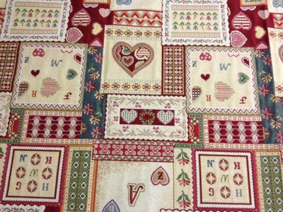 Patchwork Gobelin Möbelstoff Dekostoff ✓ROBUST ✓stilvoll ✓HOCHWERTIG