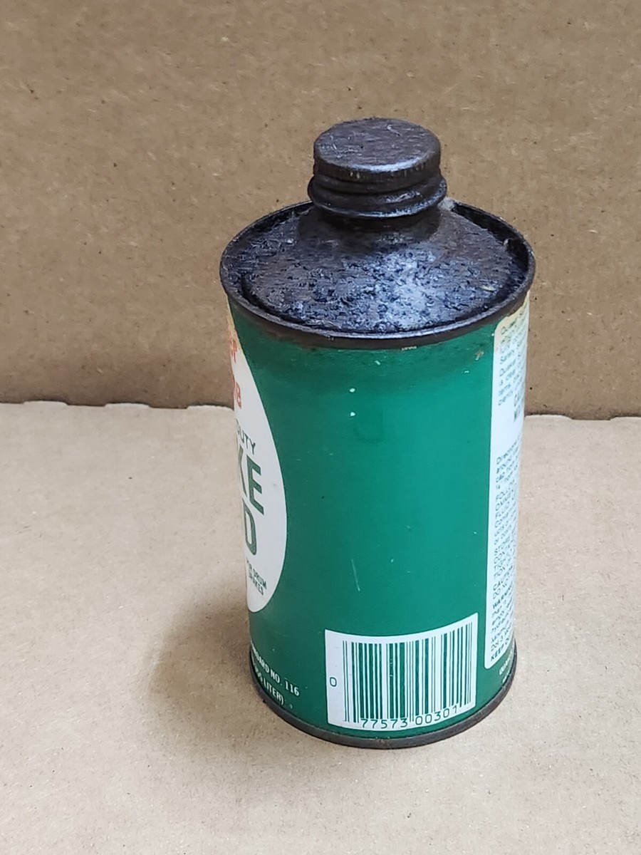 Quaker Supreme Brake Fluid vintage tin can advertising collectible