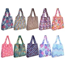 10 Pack Reusable Grocery Shopping Bags Foldable Shopping Bags Grocery Tote With