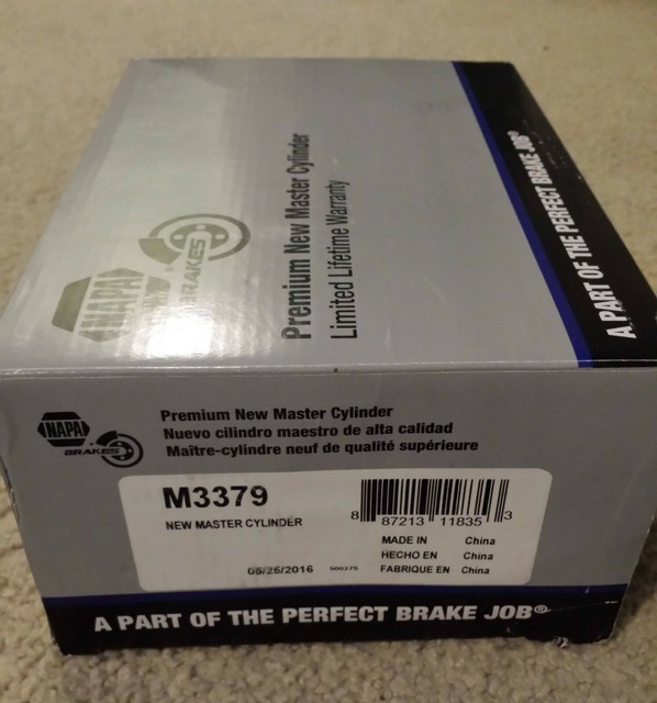 Brake Master Cylinder NAPA M3379 eBay