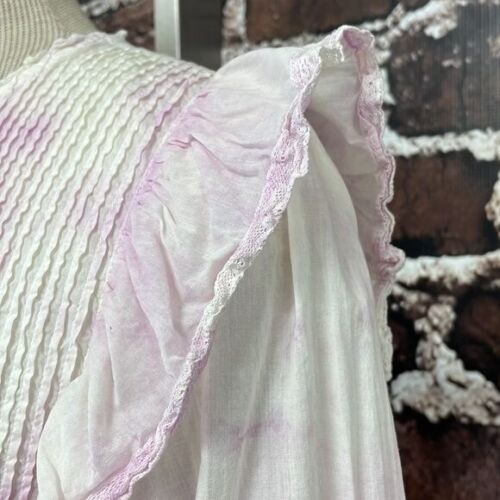 ARITIZIA WILFRED LA BOHEME Dress Womens L Large Pink Elia Tie Dye Baby Doll Mini - Picture 9 of 16