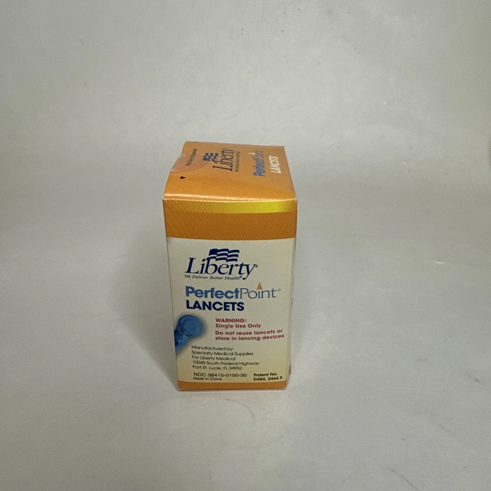Lancets LIBERTY MEDICAL Perfect Point 1 Box of 100  Brand New & Sealed - Image 2 of 4
