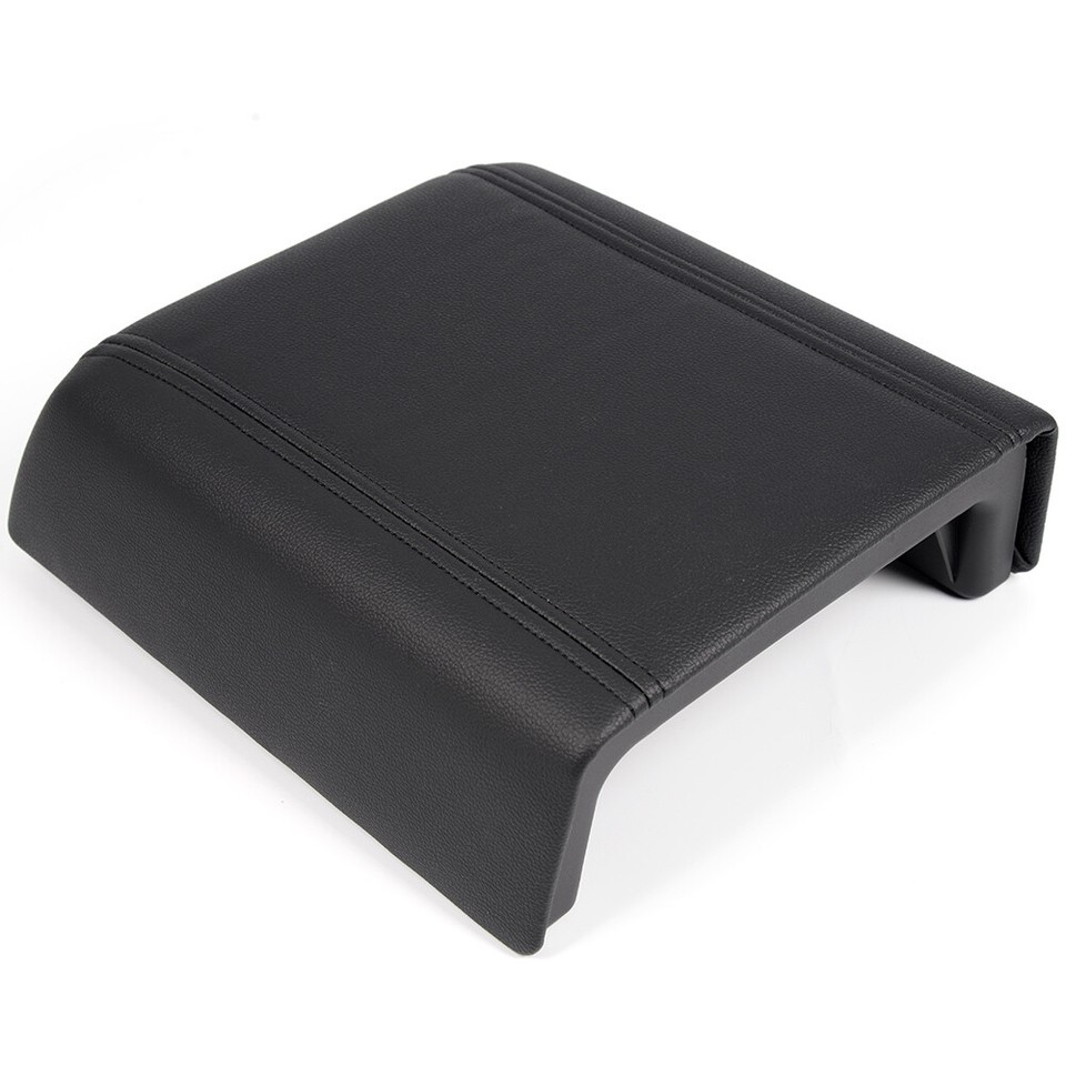 Black Leather Center Console Arm Rest Lid Cover Pad Fit For 0408 Ford