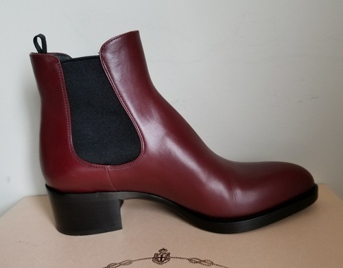PRADA SEXY CHELSEA GRANATO PULL ON ANKLE BOOTS EU 39 I LOVE SHOES - Picture 6 of 8