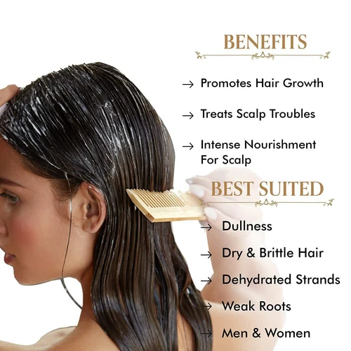 TAC - The Ayurveda Co. Bhringraj Hair Mask for Hair Grawth 200gm- - Picture 3 of 7