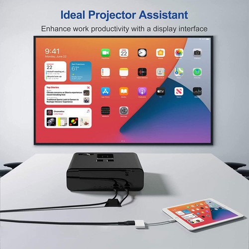 MFi Certified 8-Pin to HDMI Digital TV AV Adapter For iPhone 14 13 12 11 iPad Au - Picture 7 of 11