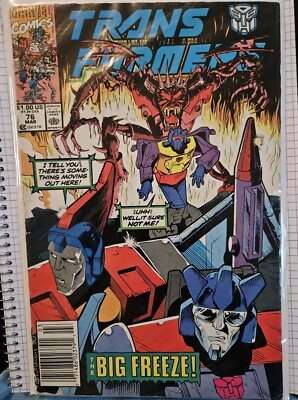 Transformers #76! 1991 Newsstand! HTF Very Low Print Run! Dinobot cover!