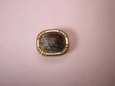 Psychedelic Cabochon Quality Vintage Tie Tack Lapel Pin r45