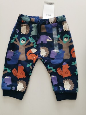 M&S Baby Cotton Rich Woodland Print Jogginghose, 0-3m, 3-6m, 6-9m, 12-18m