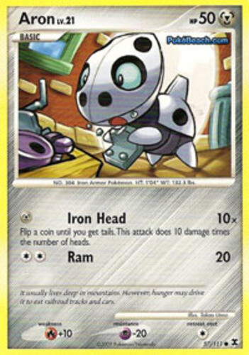 Pokemon - Aron - 57/111 - Common - Rising Rivals - NM