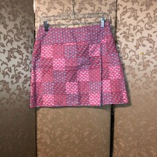 Vineyard Vines NWT Pink Multi-Color Faux Patchwork Skirt Size 2