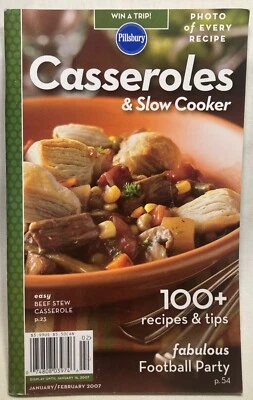 CASSEROLES & SLOW COOKER PILLSBURY 100 RECIPES FOOTBALL NFL PARTY - Image 1 of 4