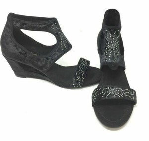 New York Transit Natural Pretty Wedge Sandals Black Size 10 W 751718817045 | eBay