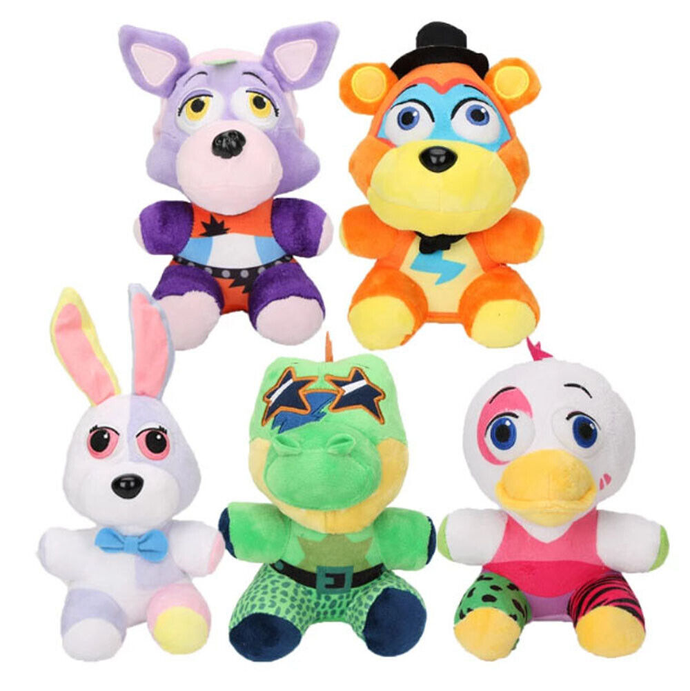  Funko Plush: Five Nights at Freddy's - Security Breach Set of 5  - Vannie, Glamrock Freddy, Glamrock Chica, Montgomery Gator, Roxanne Wolf -  FNAF 6 Plush Bundle : Toys & Games