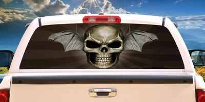 Skeletor Rear Window Graphic Truck View Thru Vinyl Decal HD Graphics Professi...