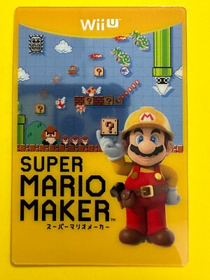 Super Mario Maker Wii U BOWSER GOOMBA Japanese Collectable Card 2015 