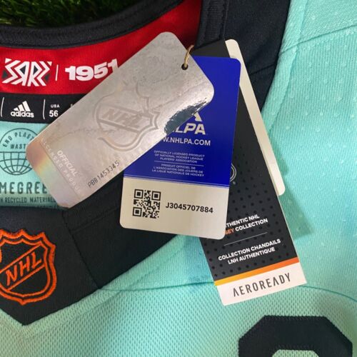 Adidas Mens 56 NHL Seattle Kraken Mark Giordano Reverse Jersey H52325 MSRP $240 - Picture 6 of 7
