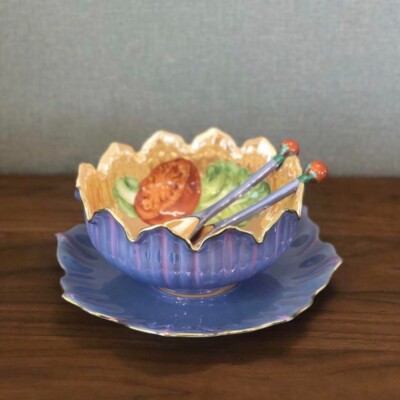 Antique Old Noritake Art Deco Salad Bowl Set Luster Color | eBay