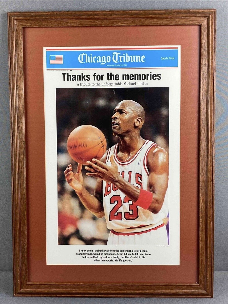 ポスター　Chicago Tribune マイケルジョーダン 1995 Chicago Tribune News Stand Poster 