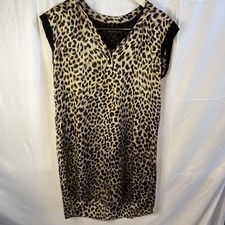 Zara Basic Leopard Print Sheer Sleeveless Dress Small