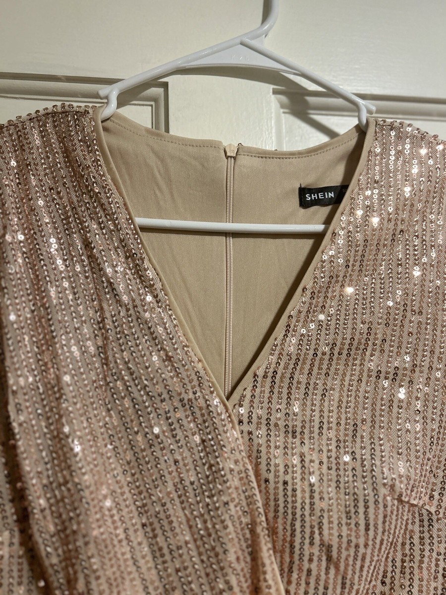 Shein NWT Sequins Champagne Dress Vintage-style Small 4 Peach Cosplay costume | eBay Shein NWT Sequins Champagne Dress Vintage-style Small 4 Peach Cosplay costume | eBay