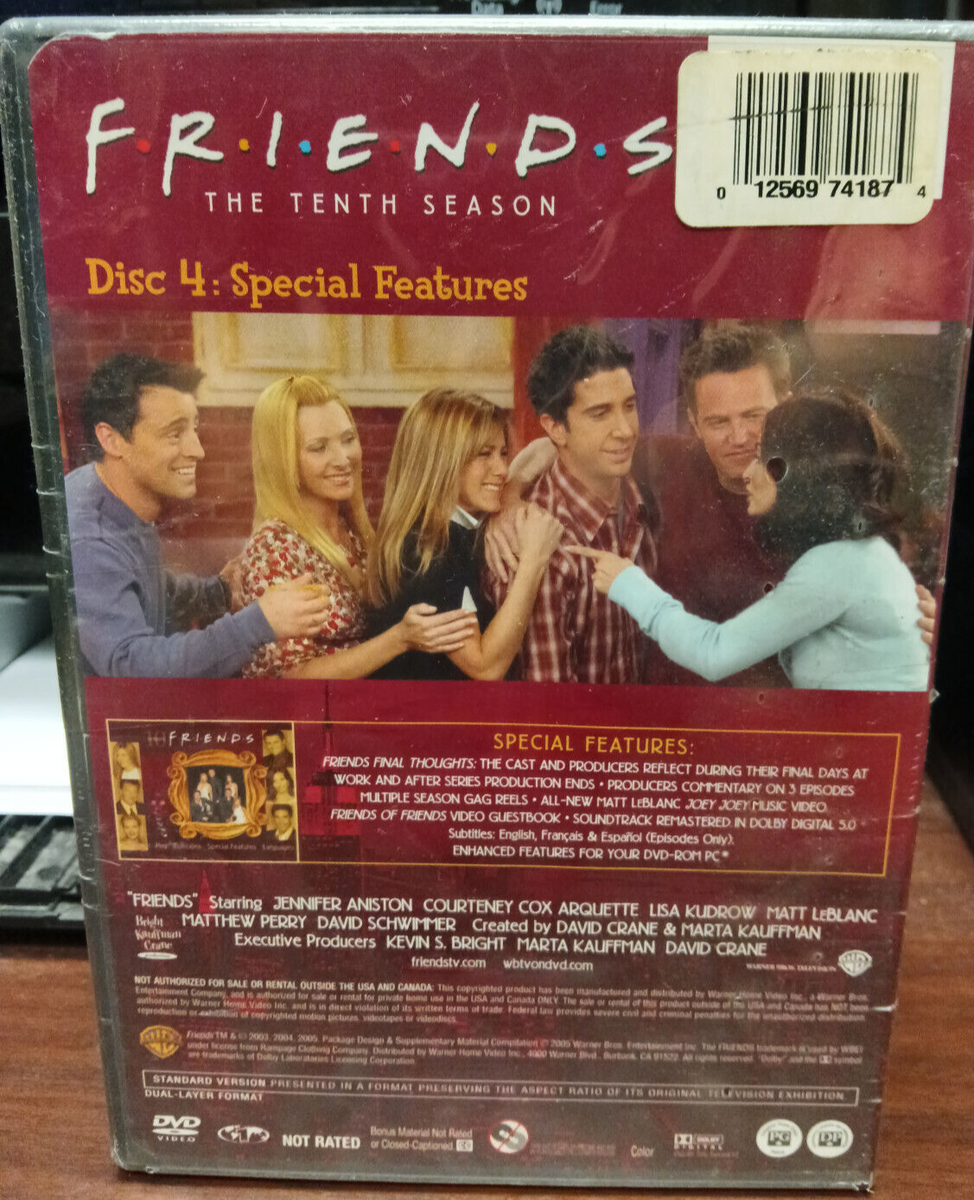 Friends Season 10 (DVD, 2003, 4-Disc Set, In Rental Boxes) NEW | eBay
